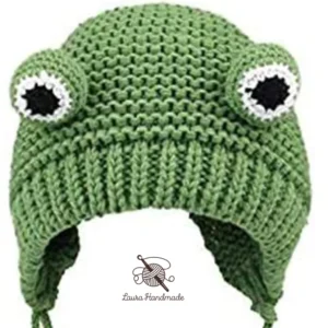 Cute Frog Beanie with Tie