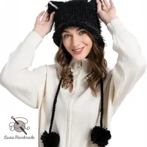 Wide Leg Cat Ear Beanie - Purrfectly Cozy & Stylish