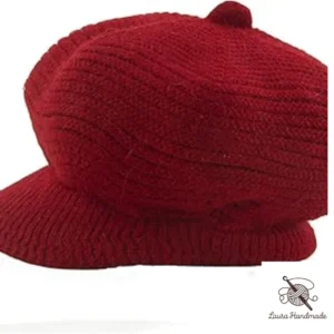 Women’s Knitted Beanie with Sun Visor